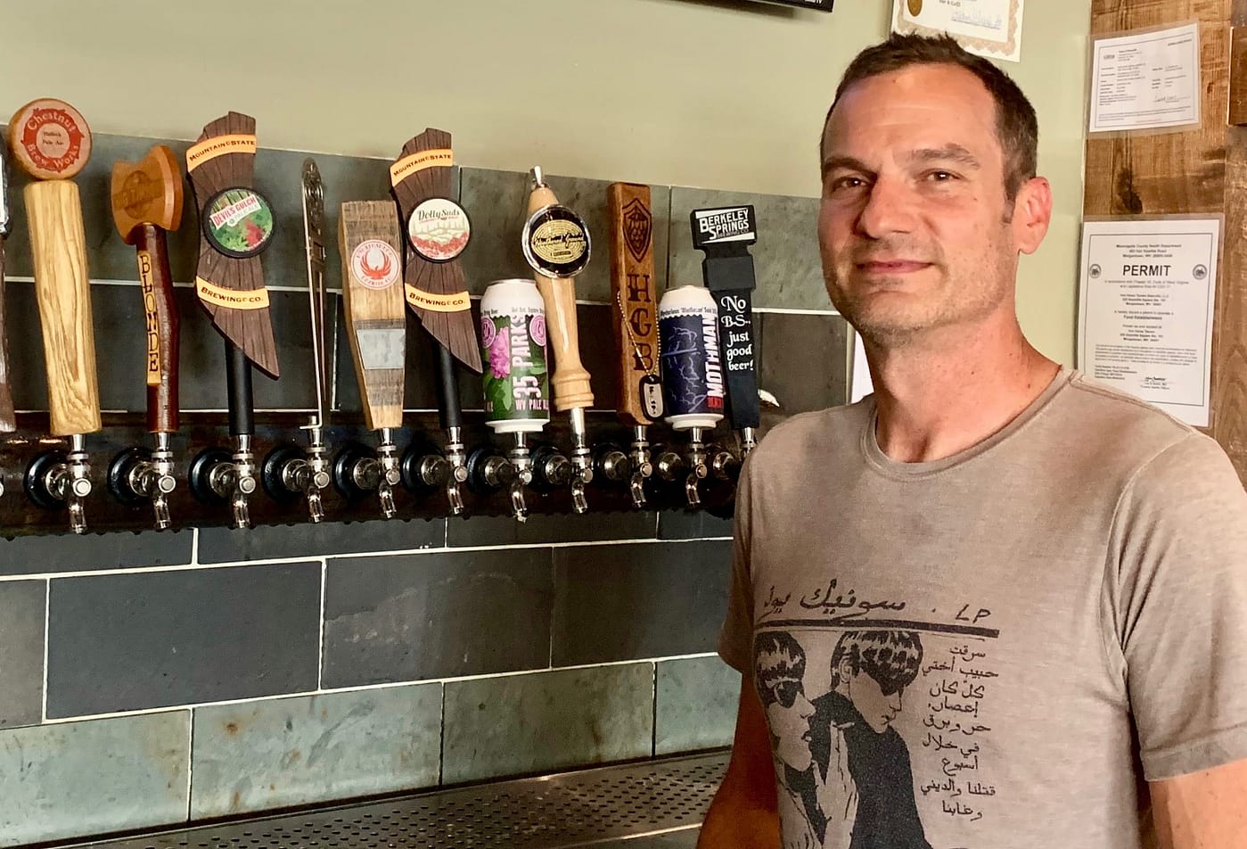 Stephen Diletosso and all WV-brewed beers at Iron Horse Tavern