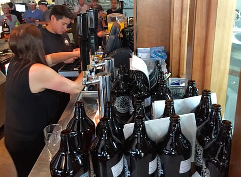 Growlers ready to go at Black Sheep