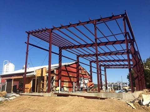 Steel bones are up at Jackie O's brewery